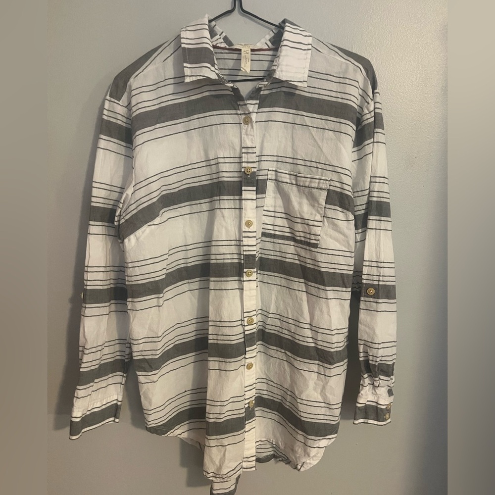 Matilda Jane x Joanna Gaines‎ Striped Cotton Shirt, Sz S